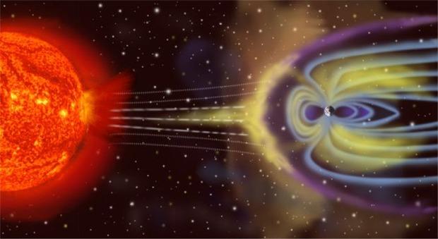 Magnetosfera da Terra - Ano de 2012 (Imagem da NASA)